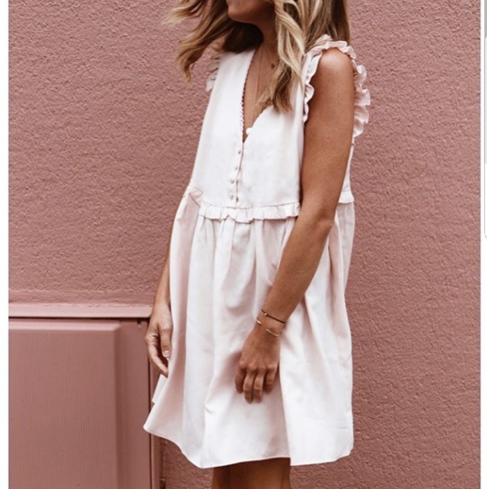 Navy Paris pale pink Jenny dress